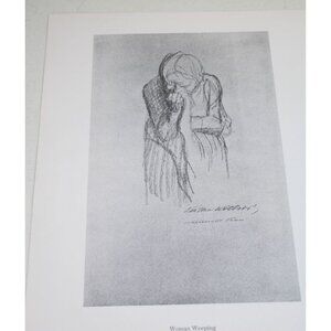 KATHE KOLLWITZ Woman Weeping Four People Seated on Bench Print 92383 Kaethe
